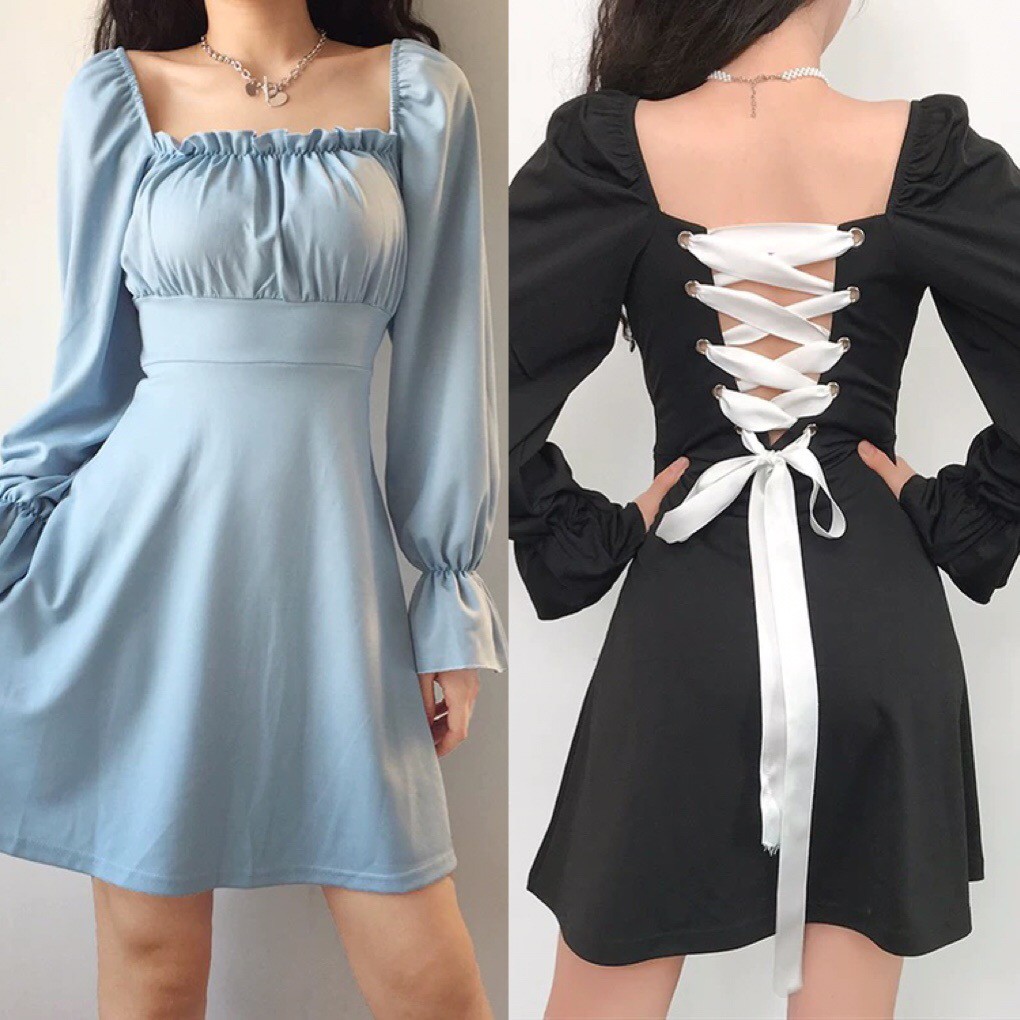 [Mã WAMT1505 giảm 10K đơn 0K] [Sẵn Hàng]♥️Đầm,Váy Đan Nơ Lưng Xoè Ulzzang(ảnh thật)4 màu Size S,M,L | BigBuy360 - bigbuy360.vn