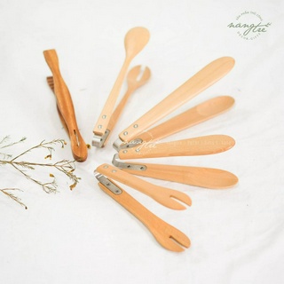 Kẹp gỗ gắp thức ăn, Trộn salad, kẹp gắp nước đá tiện dụng