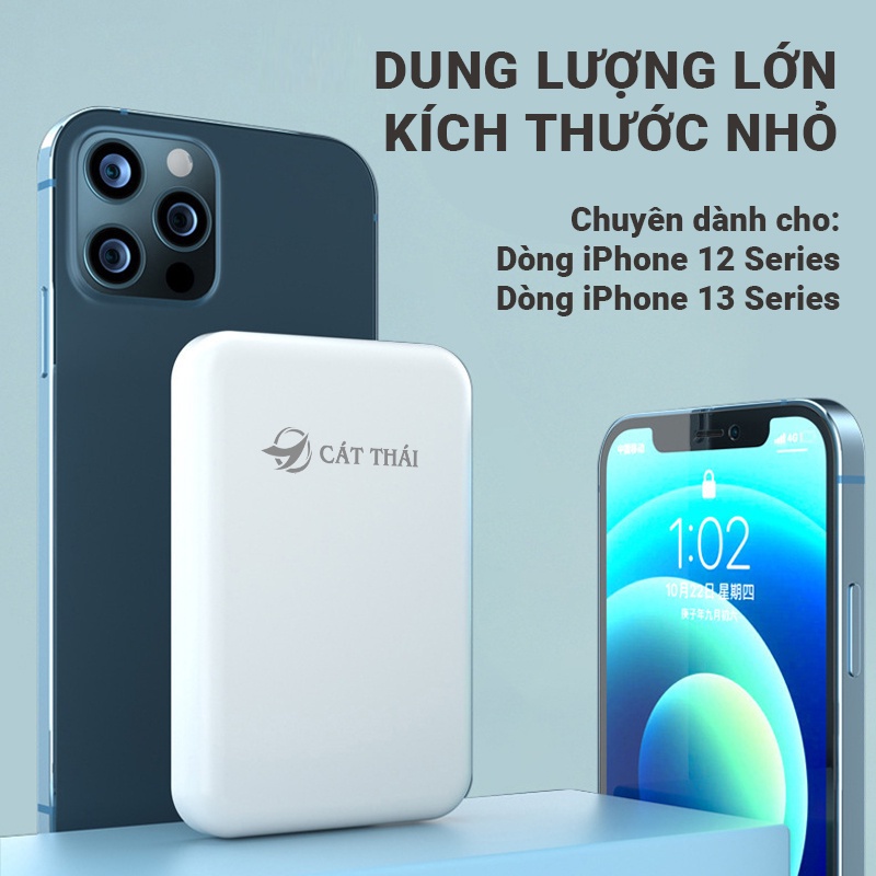 ✾Pin sạc dự phòng chỉ hút nam châm được với ốp lưng lực từ kích thước nhỏ gọn siêu mỏng rất dễ mang đi chơi du lịch