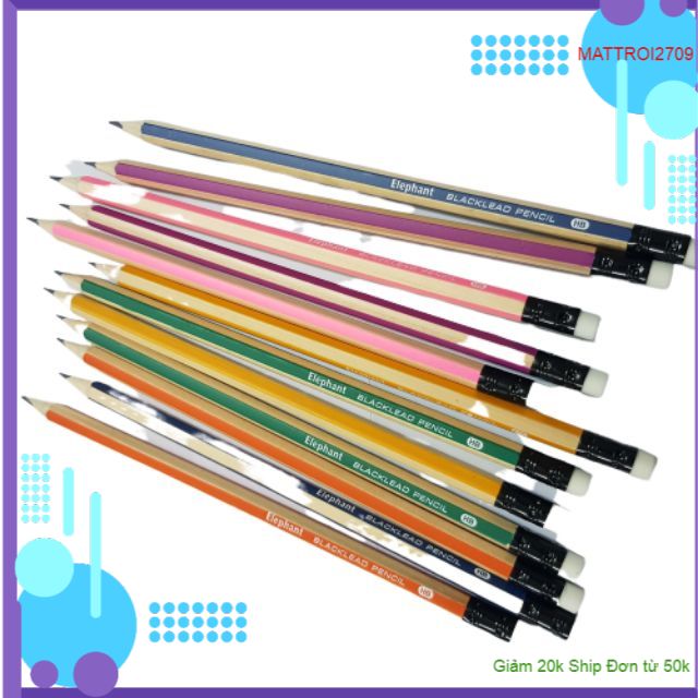Bút chì đen HB Rainbow Elephant Thái Lan - Hàng chính hãng