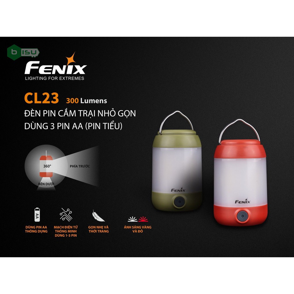 ĐẠI LÝ ĐỘC QUYỀN FENIX - Đèn pin Fenix - CL23 Red - 300 Lumens (Màu đỏ)