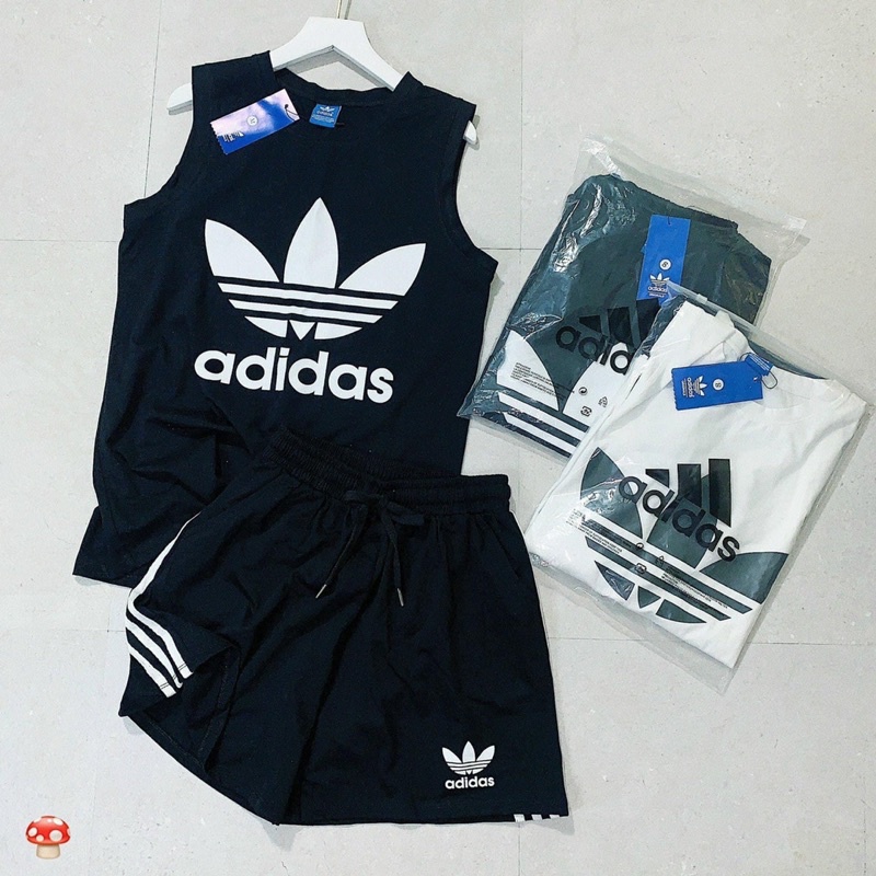 SNU401 - BỘ ĐÙI NỮ SÁT NÁCH DAS LOGO TO QUẦN ĐEN