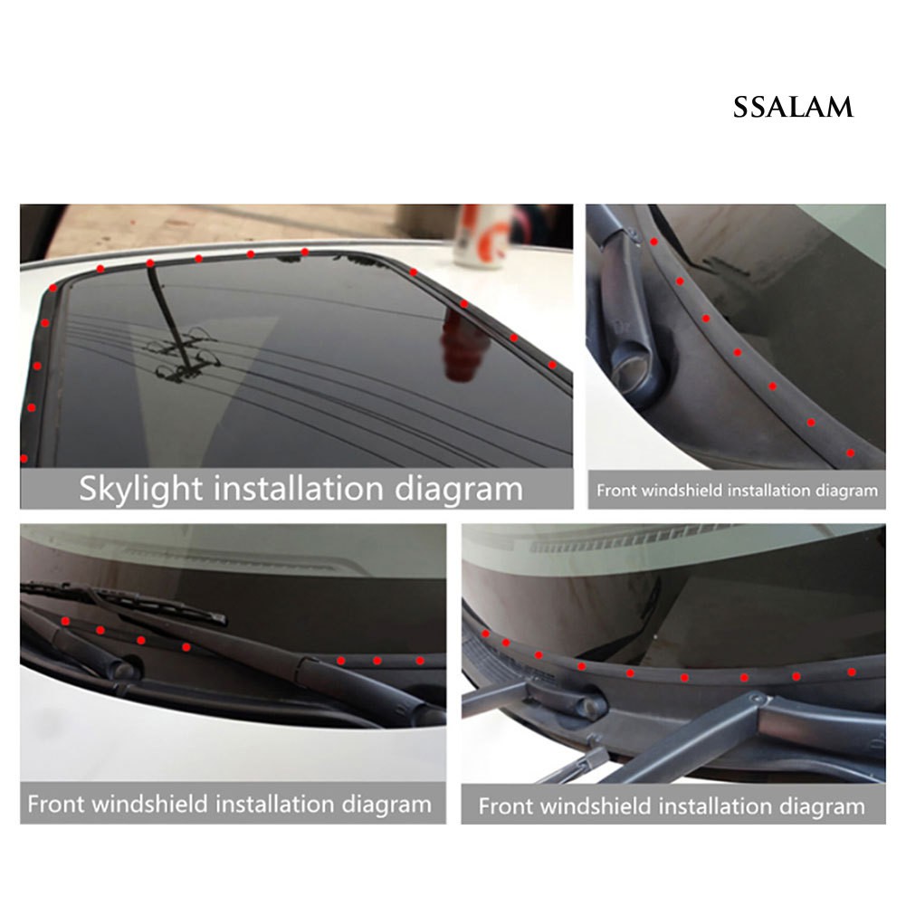 Dải Cao Su Cách Âm Chống Thấm Nước 300cm Dán Kính Chắn Gió Xe Hơi