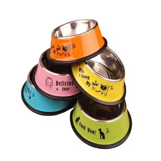 Bát ăn inox in chữ cao cấp cho chó,mèo-Đủ Size