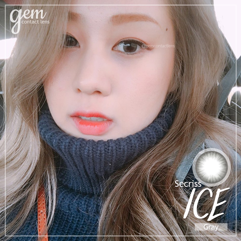 Mua Áp Tròng SECRISS ICE GRAY OLENS KOREA Lens Ẩm Cao Giãn Nhẹ Tự
