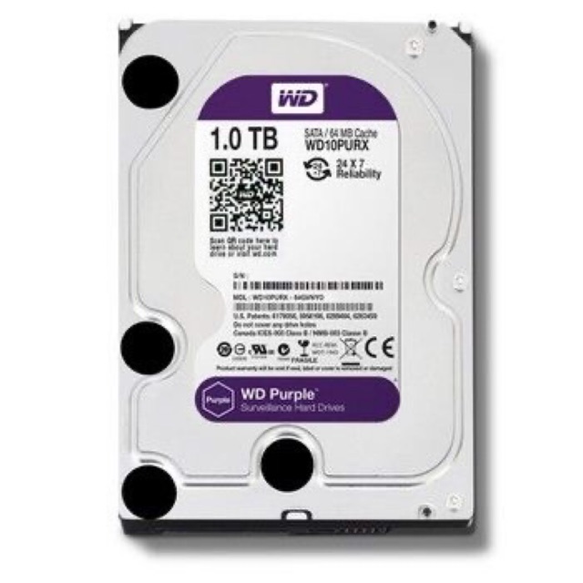 Ổ cứng HDD WD tím 1T , Western Purple 1T , chuyên dụng camera