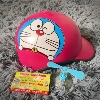Nón Bảo hiểm kết đoremon ( có tặng kèm chong chóng ) siêu cute