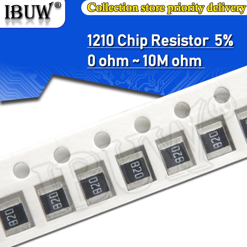 Set 100 chip Điện Tử 1210 5% 1/2W SMD 0R ~ 91R 0R 1R 1.1R 1.2R 1.3R 1.5R 4.7R 6.8R 10R 47R 82R 91R Chuyên Dụng