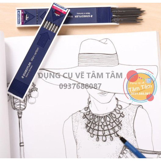 [ TÂM TÂM ]-RUỘT CHÌ 2.0MM 2B STAEDTLER MARS CARBON-