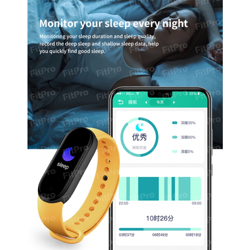 Đồng Hồ Thông Minh Xiaomi M7 IP67 Bluetooth 5.0 2022 Chống Thấm Nước M6 M5 M4 M3 Chuyên Dụng