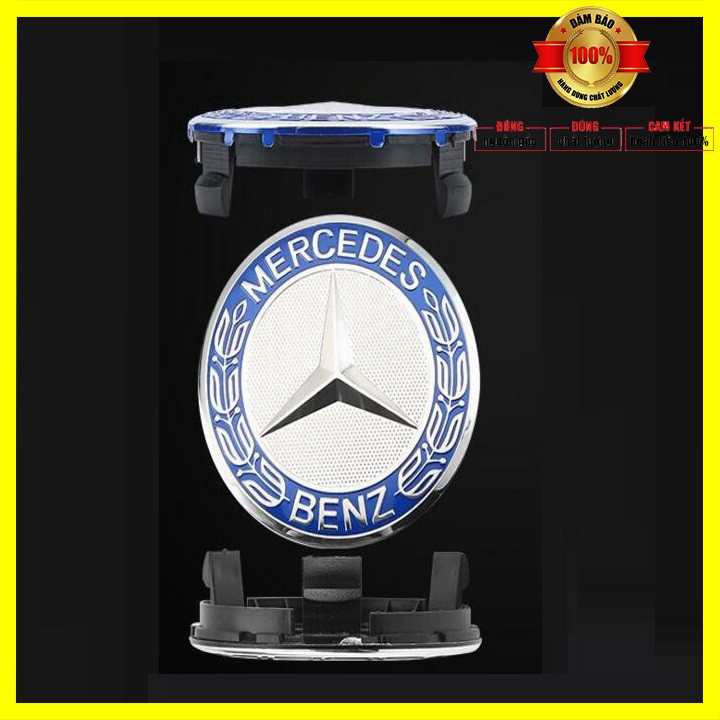 Logo chụp mâm bánh xe ô tô Mercedes Benz BZ60-BX đường kính 60mm,Nhựa ABS - 01 chiếc