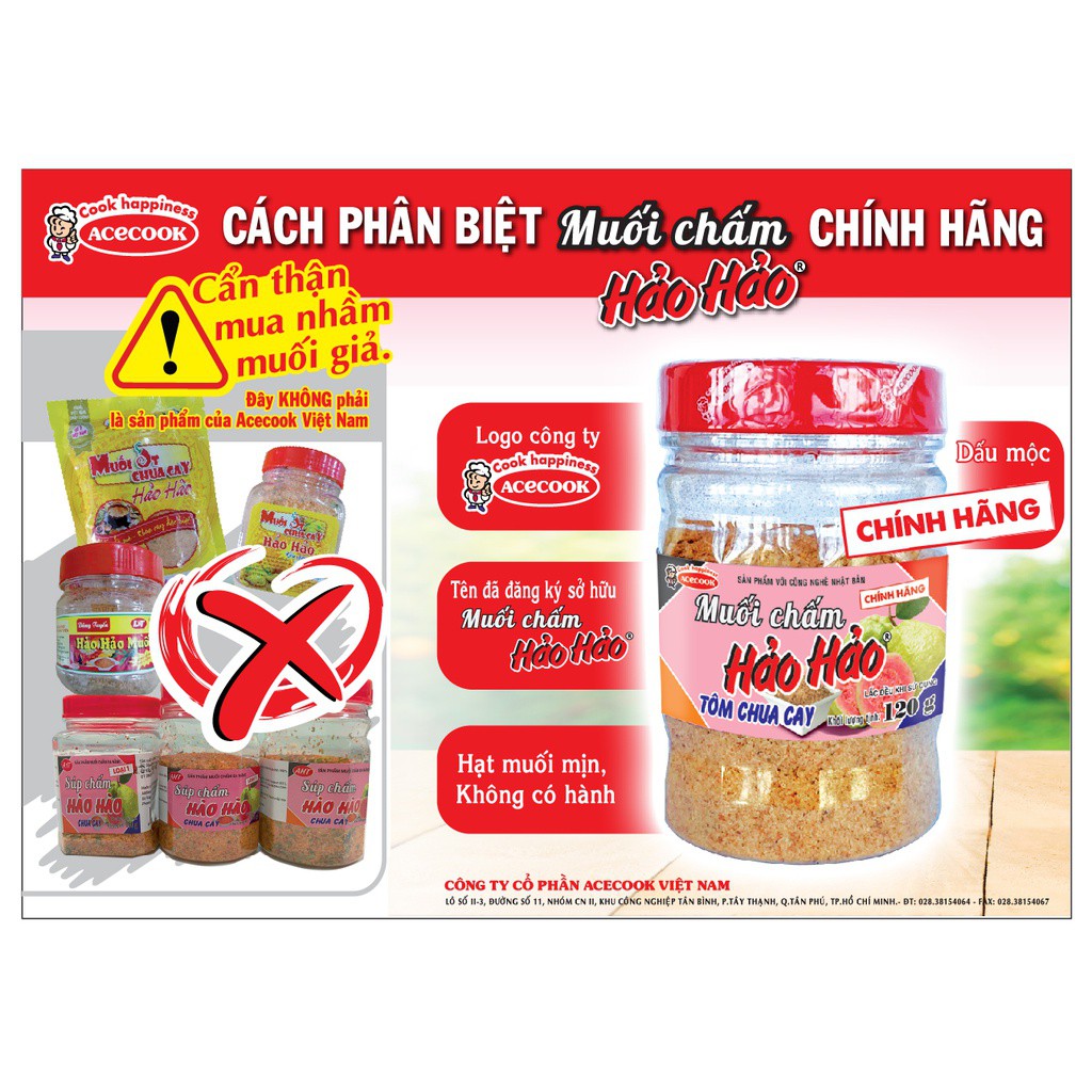 Muối Chấm Hảo hảo Tôm Chua Cay 120gr - Ăn vặt TinTin