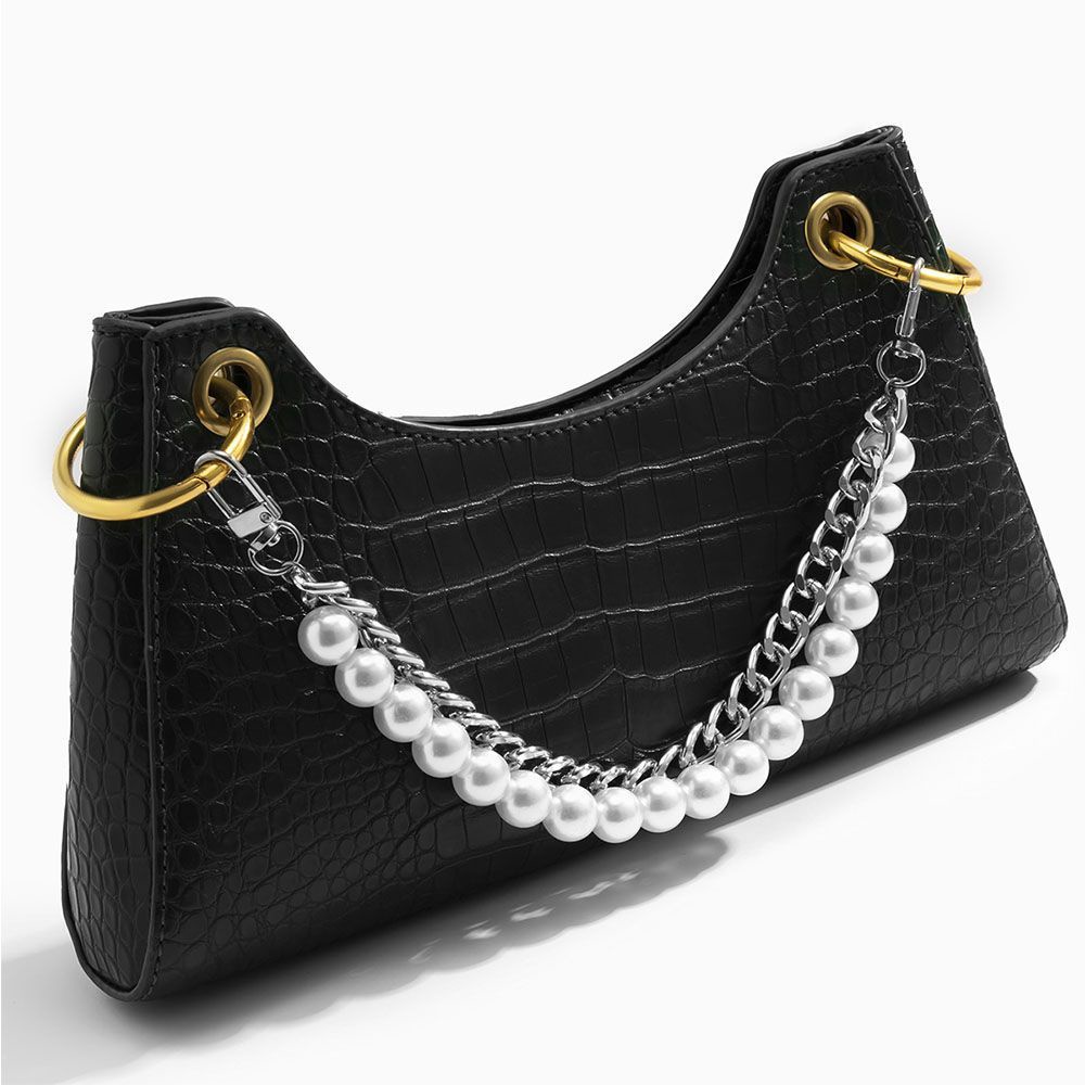 Dây đeo túi xách đính ngọc trai khóa hợp kim DIY thời trang