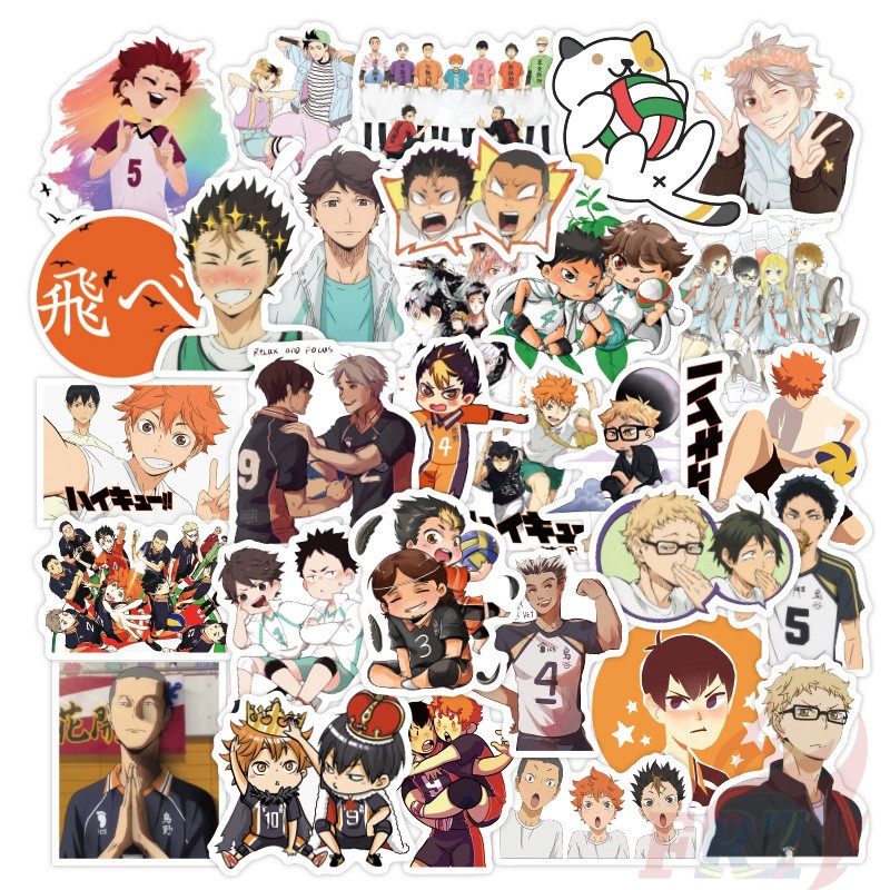 ❉ Haikyuu!! - Series 02 Anime Shoyo Hinata Tobio Kageyama Kei Tsukishima Yu Nishinoya Kozume Kenma Stickers ❉ 50Pcs/Set DIY Fashion Doodle Decals Stickers