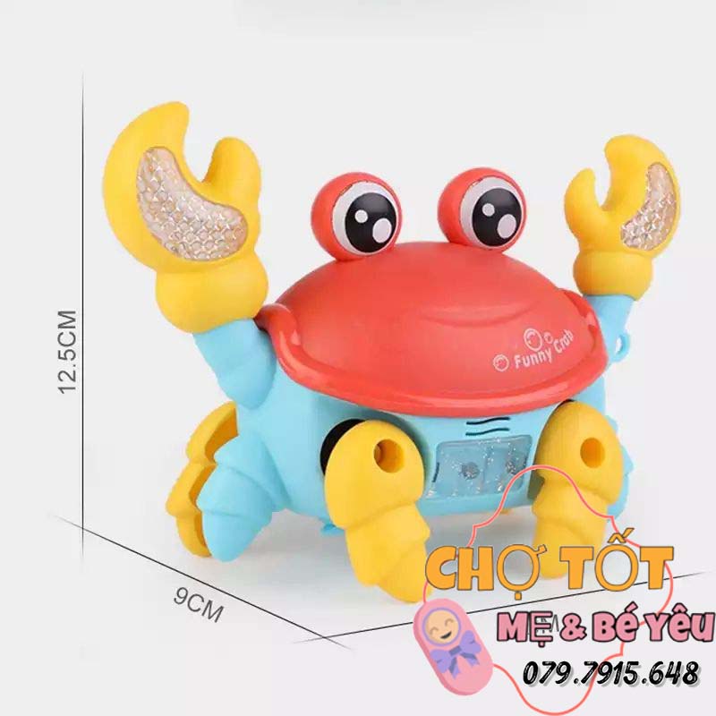 Đồ chơi con cua chạy pin có phát nhạc và đèn cho bé