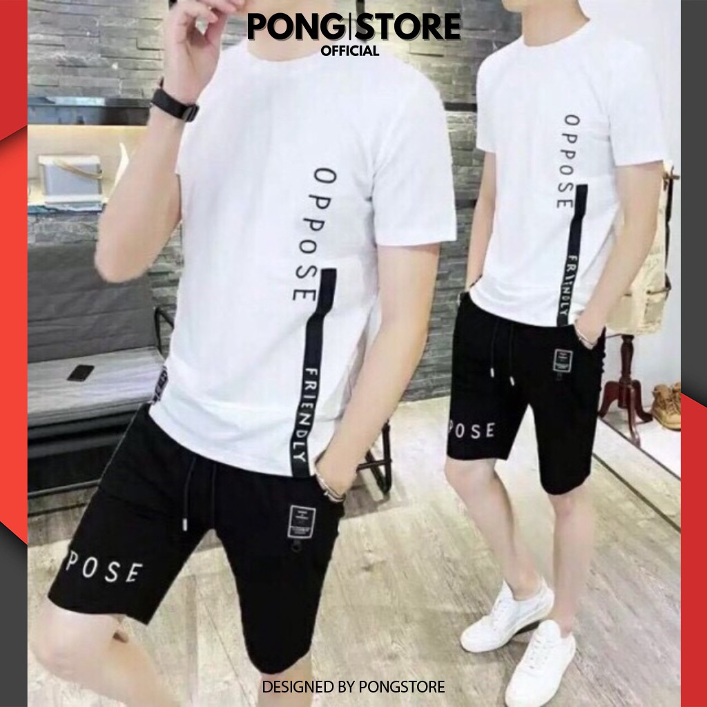 Bộ đồ nam hè OPPO, đồ bộ thể thao nam dáng đứng chất thun thoáng mát