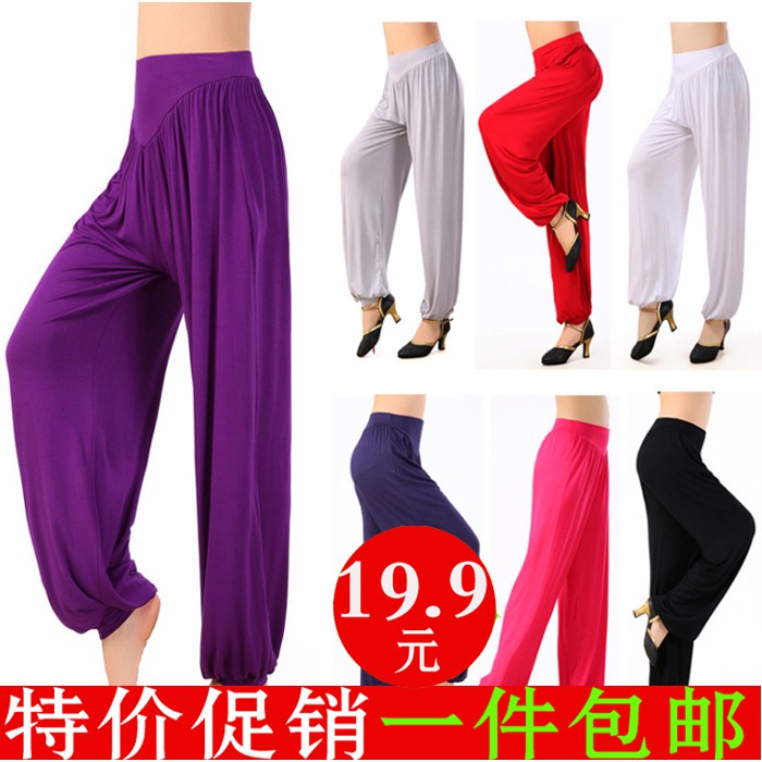 Quần Thái Cực quyền Nữ và Đàn ông Mùa xuân / hè Phương thức cotton Bloomers tập Yoga áo khiêu vũ Vuông luyện