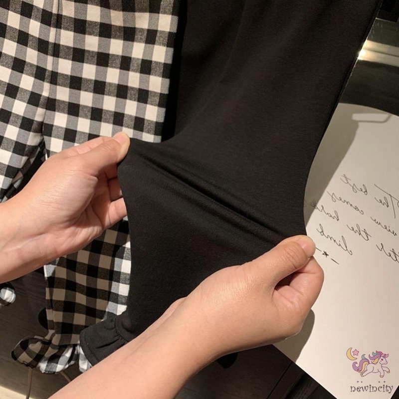 Quần Dài Ống Loe Họa Tiết Sọc Caro Phong Cách Hàn Quốc Dành Cho Bé Gái