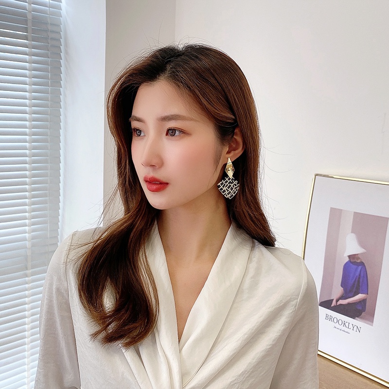 Bông Tai Mạ Bạc 925 Kiểu Hàn Quốc Đơn Giản Hợp Thời Trang