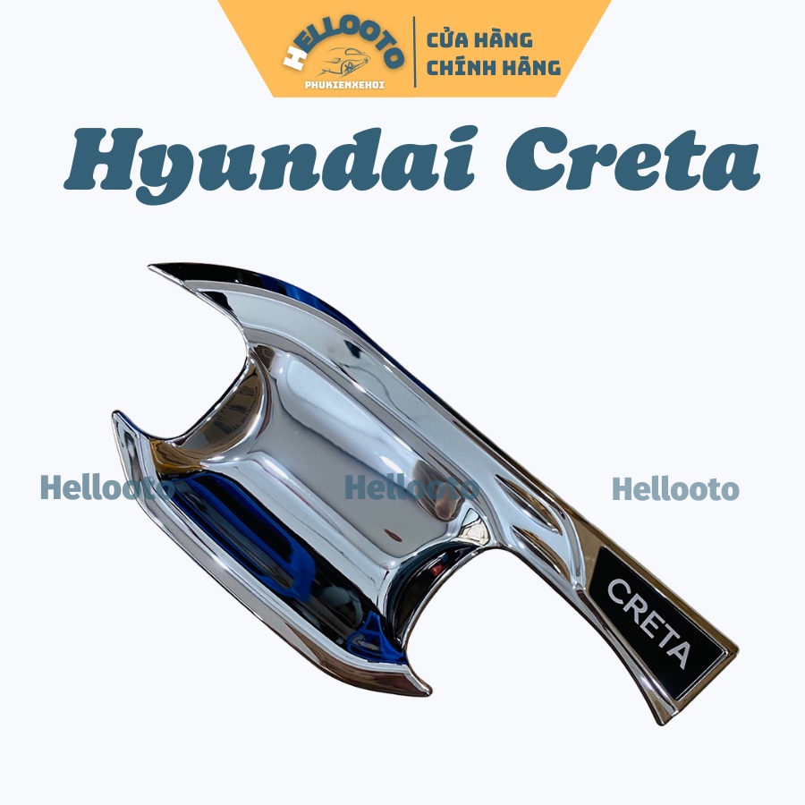 Bộ 4 ốp hõm cửa xe Creta 2022 2022 Mạ Crom Cao Cấp Chống xước tay cửa làm đẹp cho xe