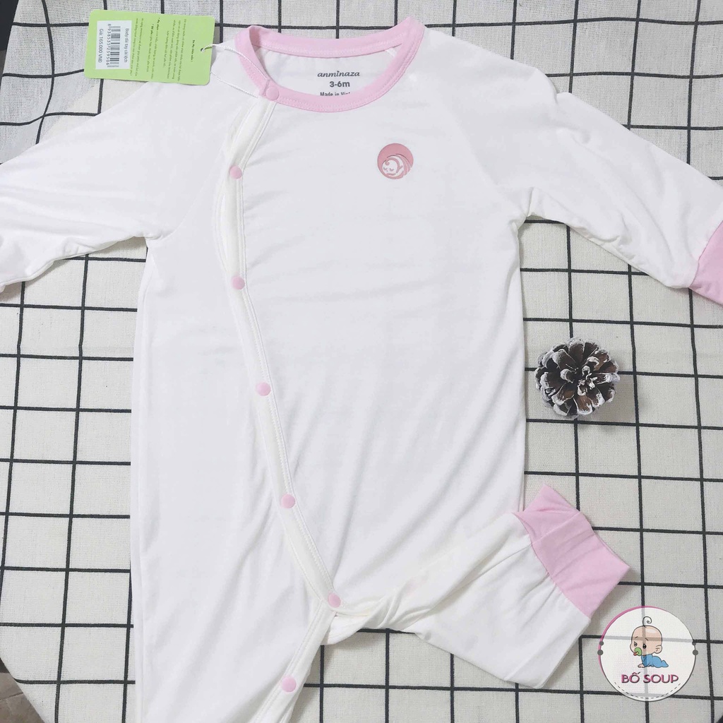 Body dài tay cho bé trai, bé gái, bodysuit liền thân 100% cotton Anminaza Việt Nam