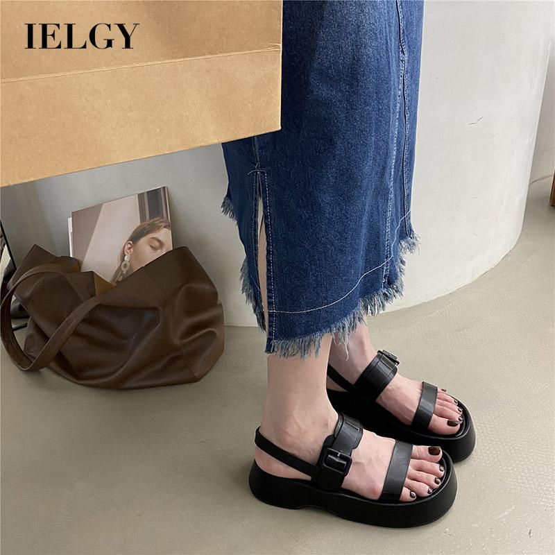 Giày sandal IELGY đế bằng đơn giản thời trang thường ngày dễ phối đồ cho nữ