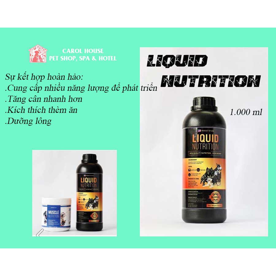 [Combo] Liquid Nutrition - Muscle Nutrition Tăng cân Tăng Cơ Khỏe Xương cho THÚ CƯNG
