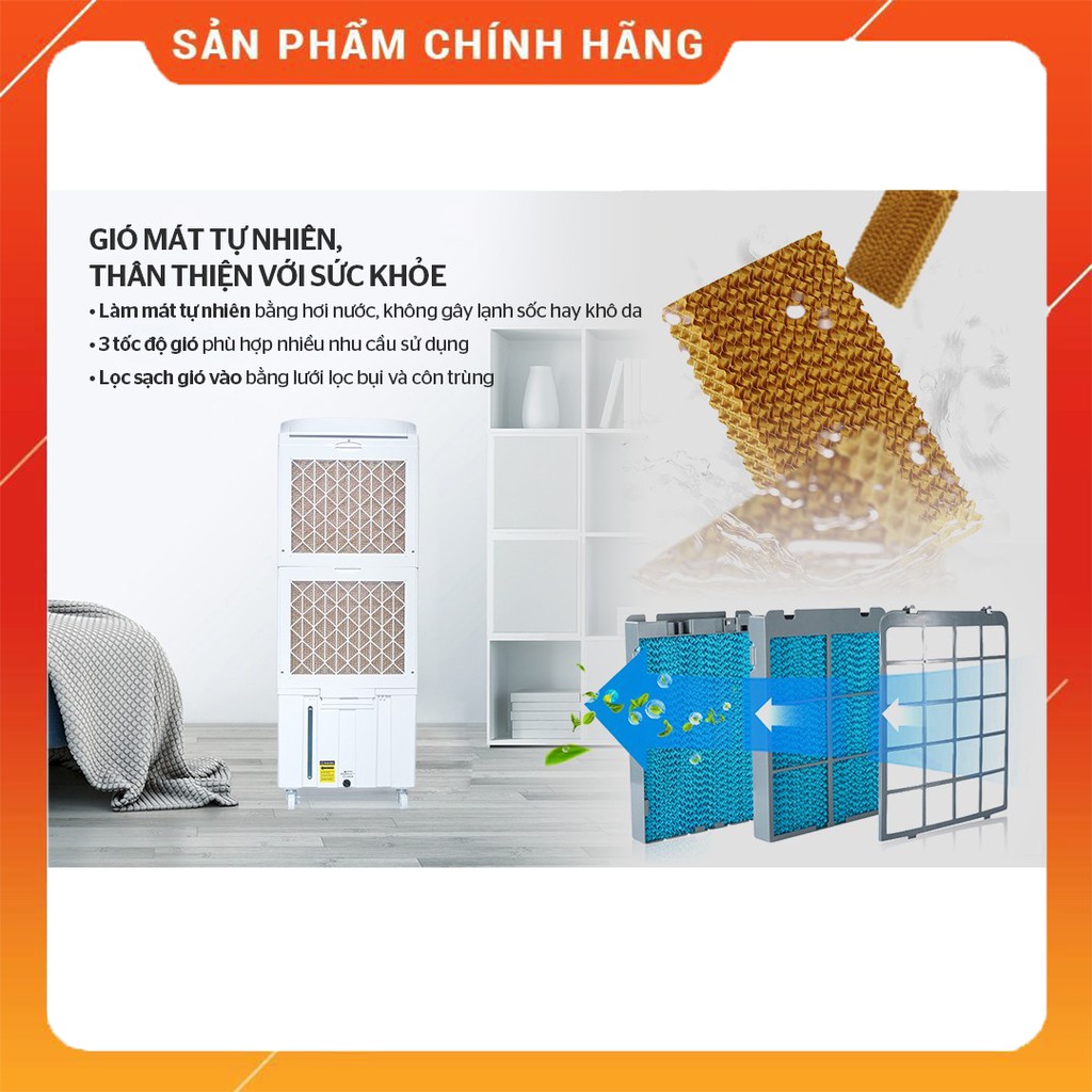 Quạt Điều Hòa, Máy Làm Mát Không Khí SUNHOUSE SHD7756, Tiết Kiệm, Chế Độ Ngủ Tự Động Điều Chỉnh Mức Gió