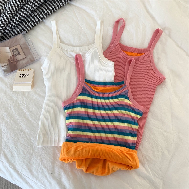 Áo Hai Dây Dệt Kim Thời Trang Quyến Rũ Cho Nữ