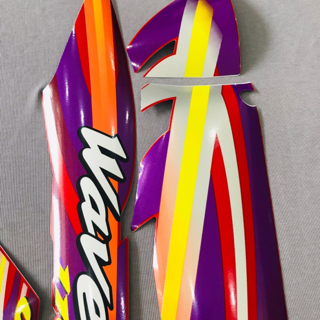 Nguyên bộ tem wave móc câu wave xương cá wave thái wave 110 đời 2000 màu xanh cam