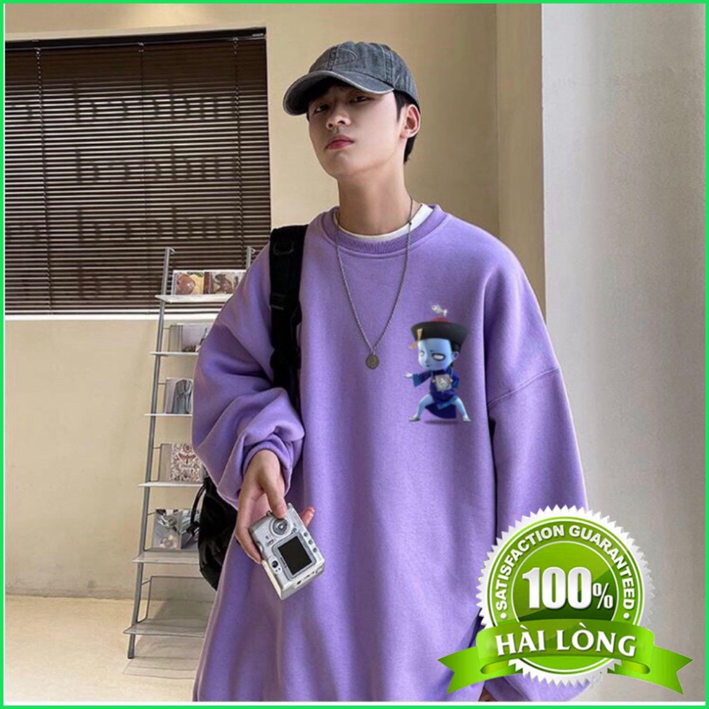 [Mã 2611THTRANG100K hoàn 10% xu đơn 99K] Áo sweater nỉ cổ tròn dài tay nam nữ họa tiết xu hướng 2021 | BigBuy360 - bigbuy360.vn