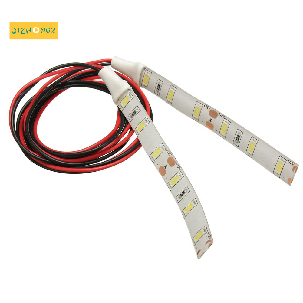 2 Dây Đèn Led 6 Bóng 10cm 12v 5630 Smd Ánh Sáng Trắng Chống Nước Cho Xe Hơi