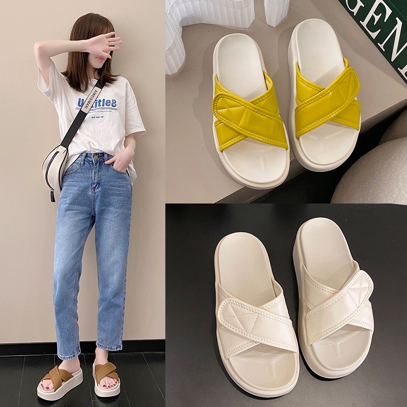 Sandal đế xuồng quai da chéo hàng quảng châu od
