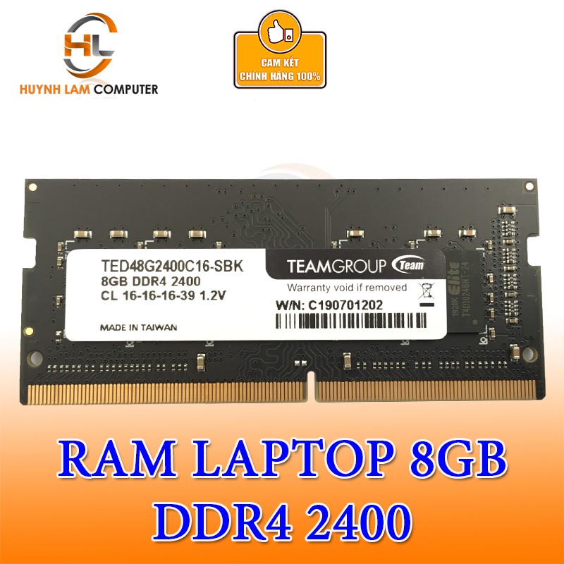 [Mã ELMS05 giảm 5% đơn 300k]Ram Laptop 8GB DDR4 Teamgroup Networkhub phân phối
