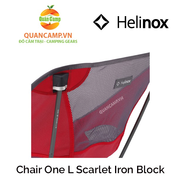 Ghế dã ngoại xếp gọn Helinox Chair One L Scarlet Iron Block