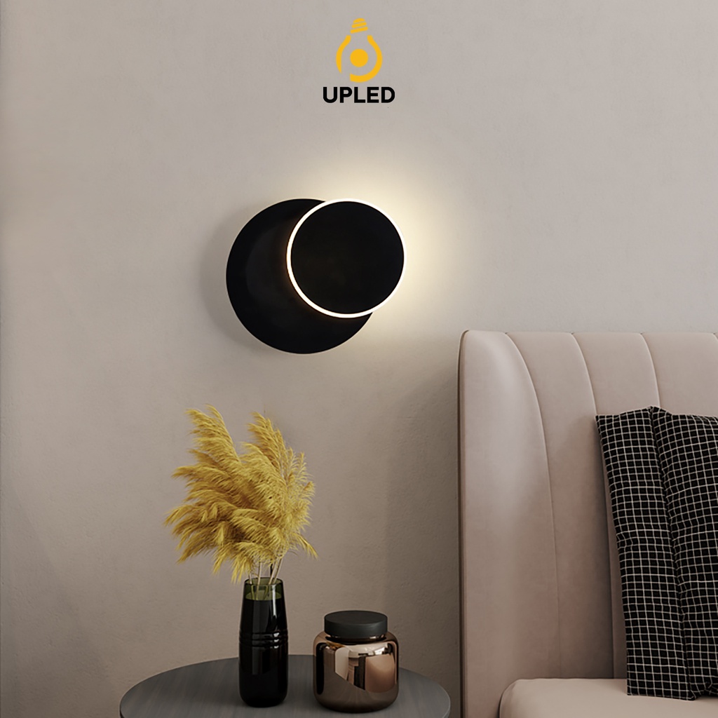 Đèn Gắn Tường Trang Trí Phòng Khách UPLED Hợp Kim Cao Cấp Xoay Tròn