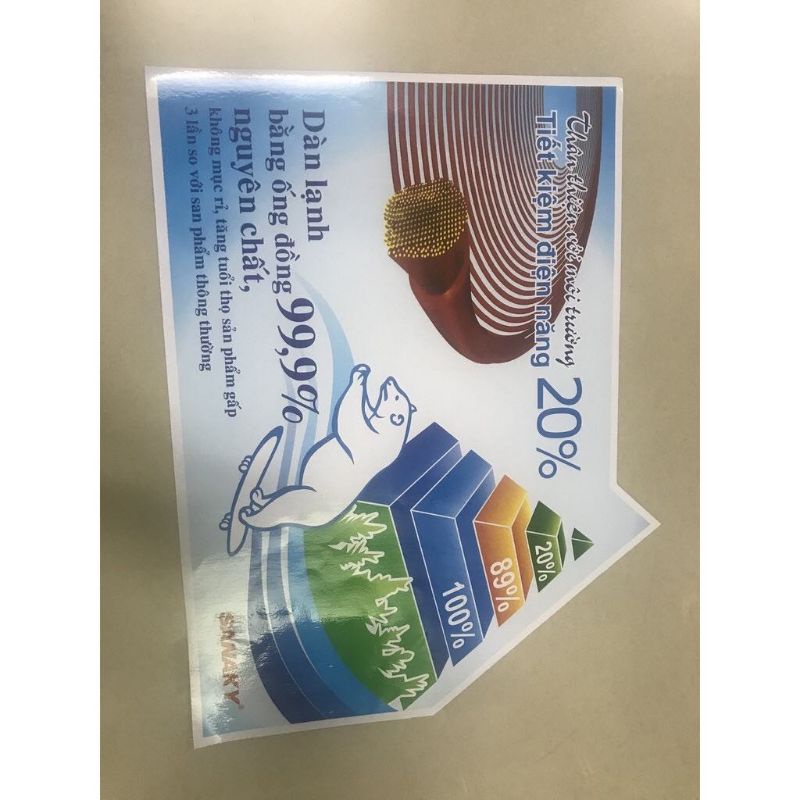 Tem decal dán tủ đông