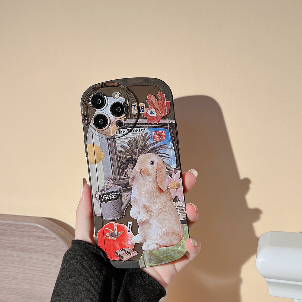 Ốp Điện Thoại TPU Silicone Hình Thỏ Đáng Yêu Cho iPhone 11 pro max X Xr Xs 7 8 14 Plus Se 2020 12 pro max 13