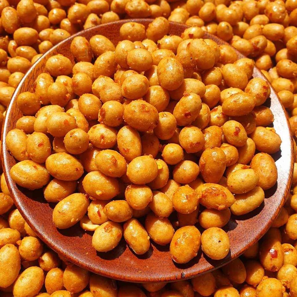 500GR Đậu phộng da cá sấy giòn vị tỏi ớt loại ngon