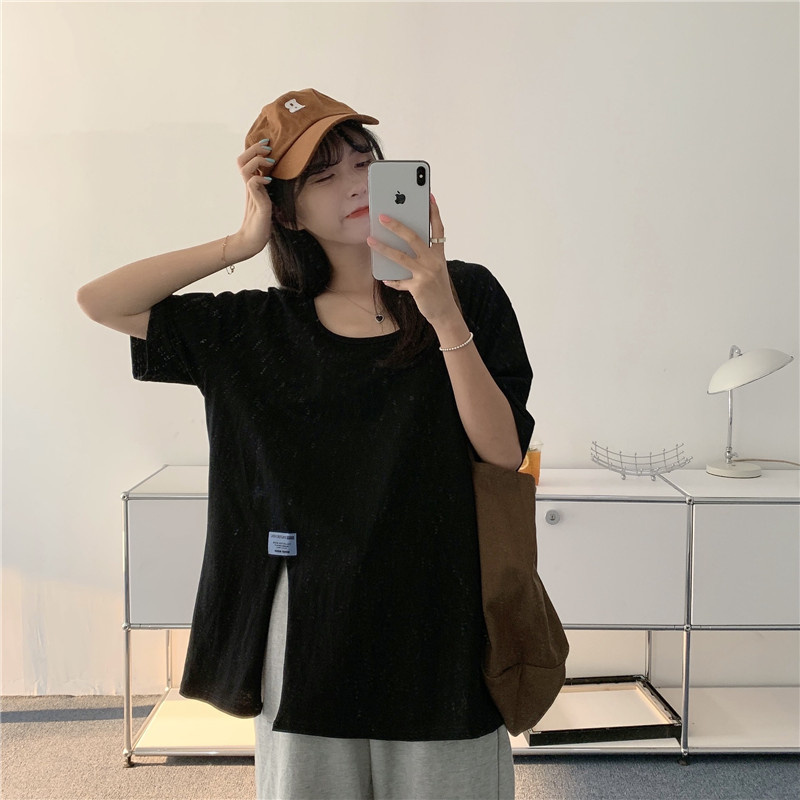 Áo thun SUXI tay ngắn cổ tròn dáng rộng thiết kế mới phong cách Hàn Quốc thời trang mùa hè cho nữ