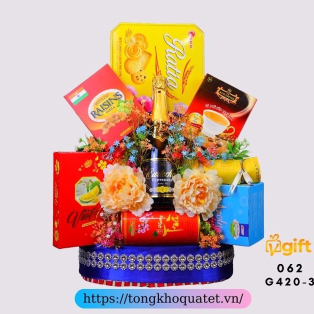 Giỏ Quà Tết Mẫu Giỏ 420 - 430 ( 4 Giỏ Quà Tết ). | BigBuy360 - bigbuy360.vn