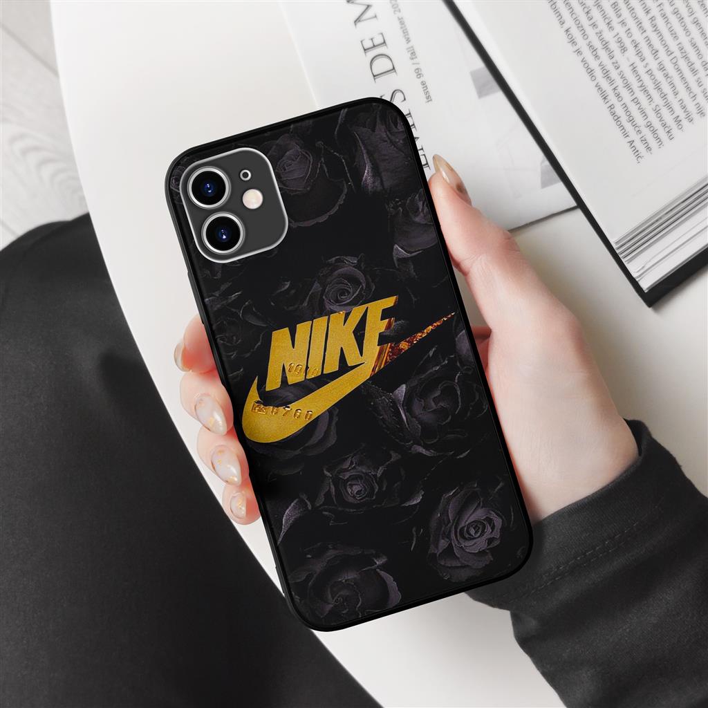 Ốp điện thoại nike ốp lưng nike hình hoa hồng đen dành cho Iphone 5 đến 12 Promax SUPPOD00094