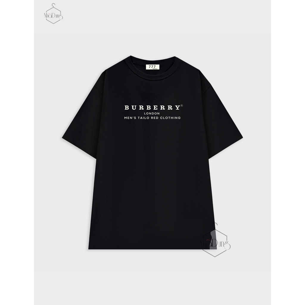 Áo thun áo phông nữ vải cotton 100% cao cấp mềm mịn co giãn tốt form basic in chữ Burberry freesize dưới 58kg