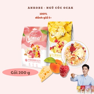 Gói 200g Ngũ cốc vị mâm xôi phô mai thơm ngon, vị sữa chua đào  thương hiệu Ocak tiện lợi, nhiều dinh dưỡng