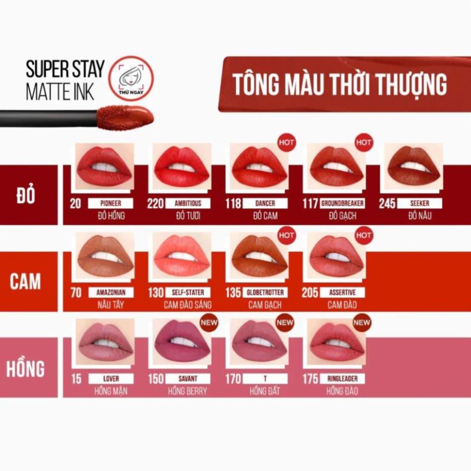 Son Kem Lì Maybelline 5ml Super Stay Matte Ink Lipstick _CoCoDDe.Perfumer29