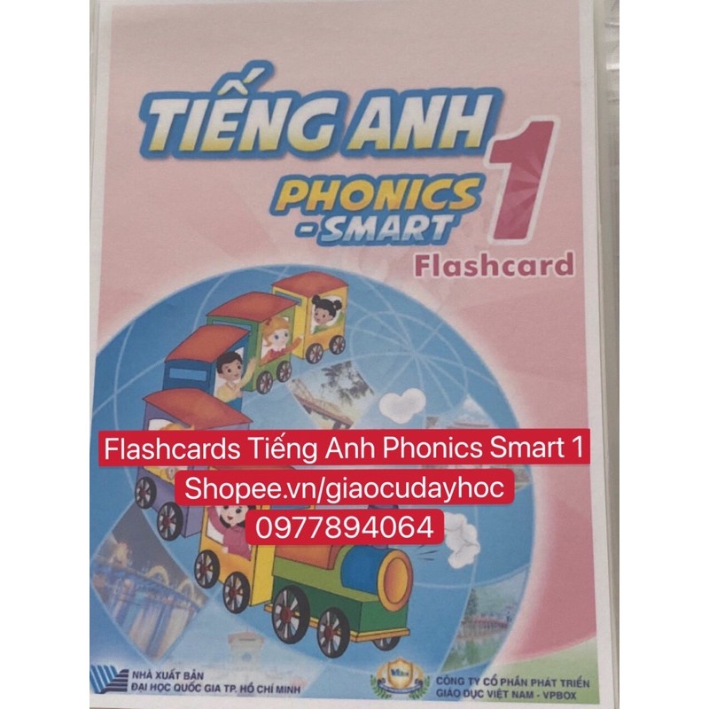 Flashcards Tiếng Anh Smart Phonics 1 -ép plastics  bền đẹp