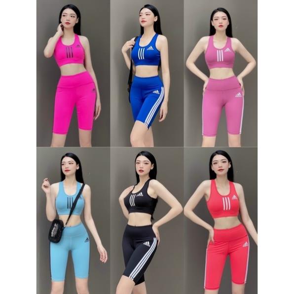 Bộ tập gym nữ, áo bra quần lỡ trên gối tập thể dục,nhảy AEROBIC, zumba nữ Đẹp -