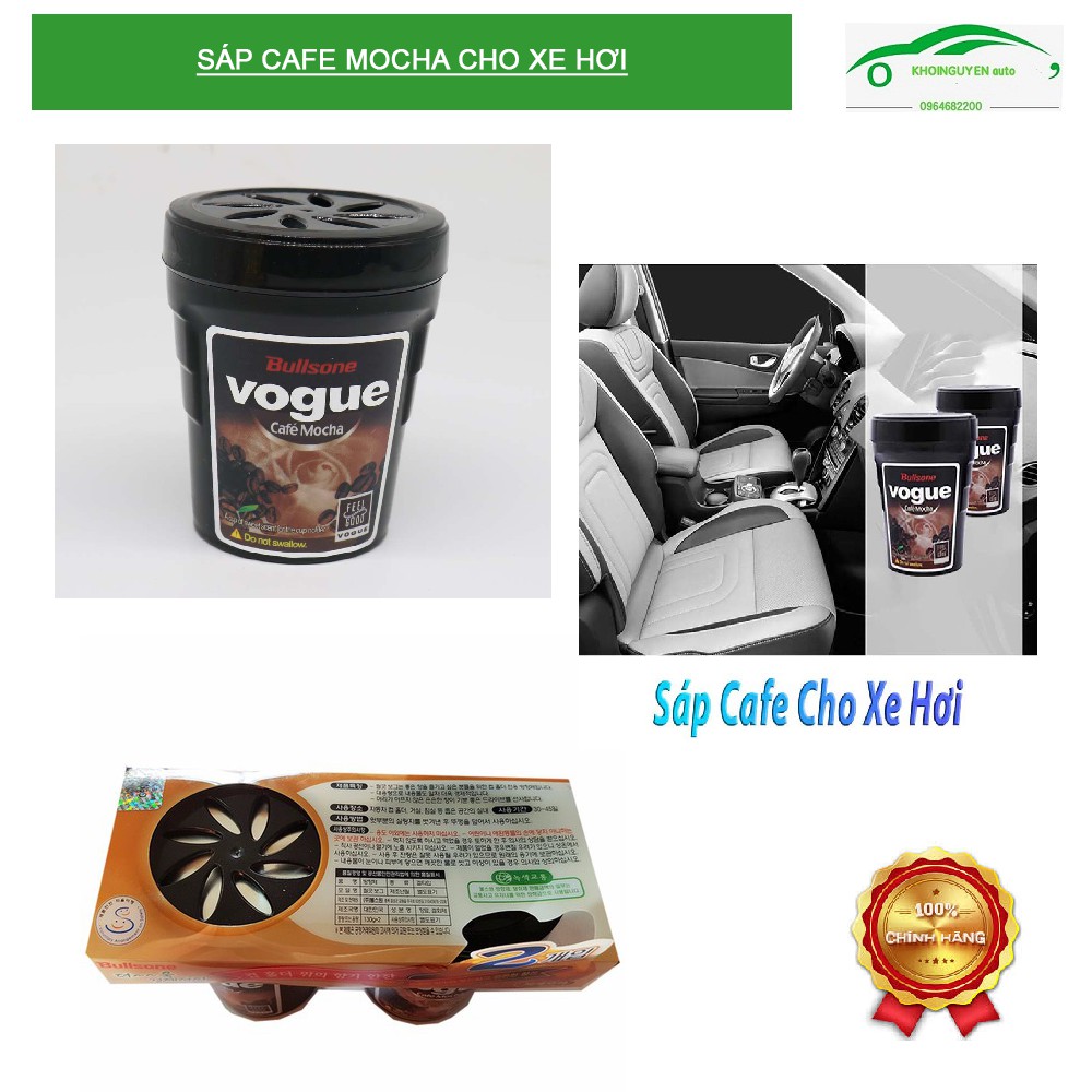 [FREESHIP] Sáp thơm khử mùi trên ôtô/trong nhà - cafe mocha Vogue bullsone