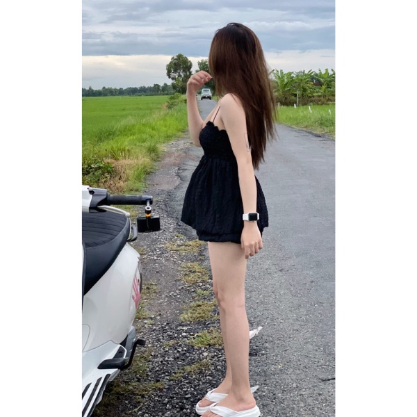 Set babydoll hai dây kèm quần siêu xinh PLS16