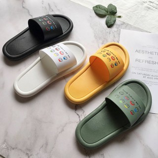 [HÀNG CAO CẤP] Dép Quai Ngang Nữ In Hình Mặt Cảm Xú Siêu Cute  DN7